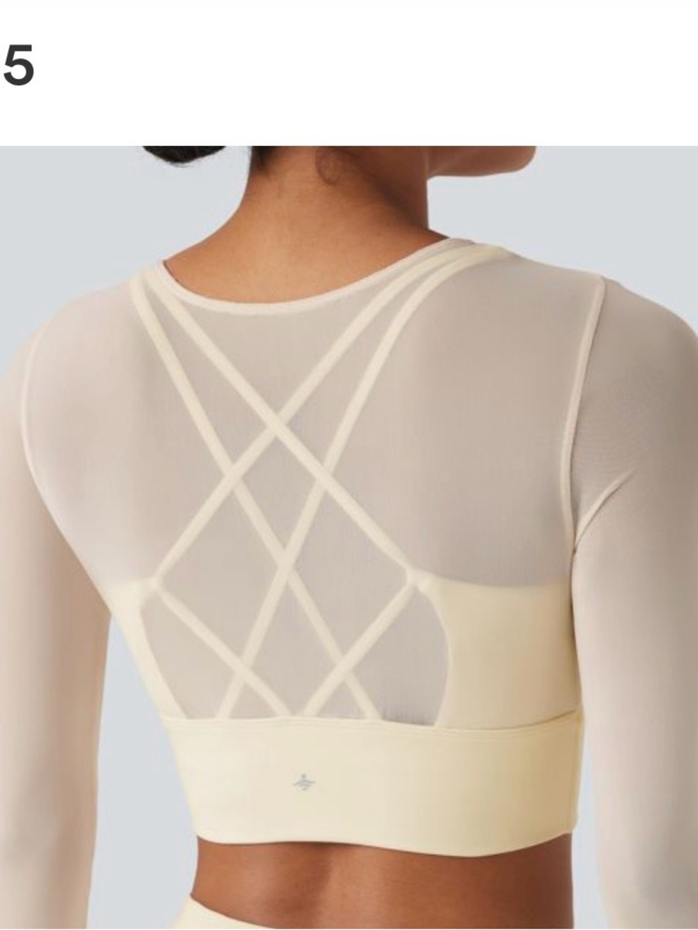 Halara mesh crop yoga top